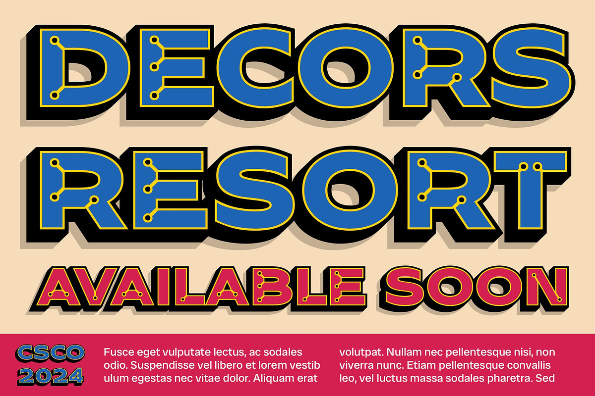 CS Garth 3D, a Sans Serif Font by Craft Supply Co. (Photo 2 of 8)
