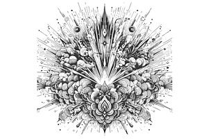 Explosion with Smoke and Debris, an Illustration by AlexArt