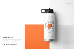 F. Color 30 Oz. Water Bottle Mockup