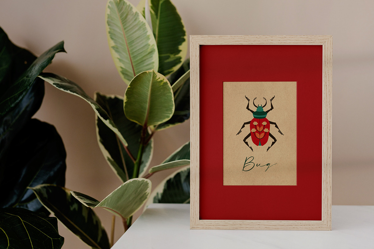 Folk art insects. Beetles collection, a Decorative Illustration by Neliakott ♥ (Photo 2 of 10)
