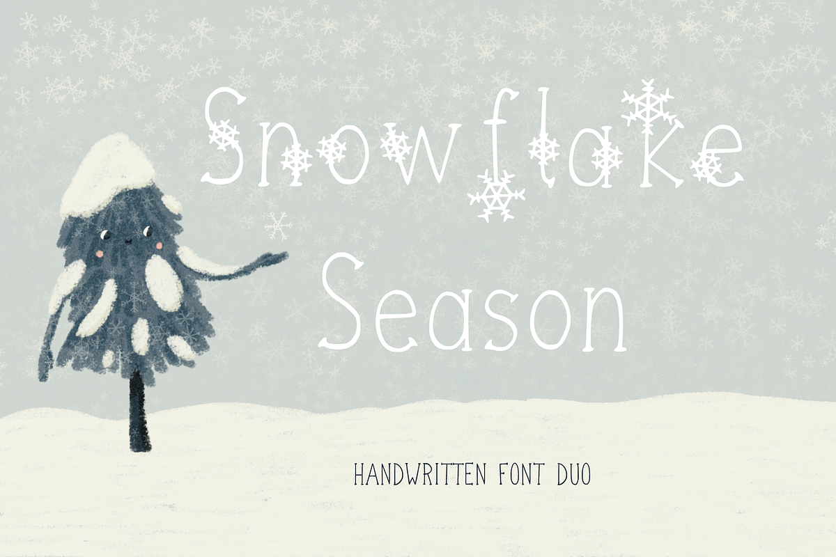Snowflake Season, a Handwritten Font by Jelena Sardi (Photo 1 of 7)