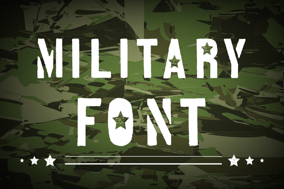 Military font.