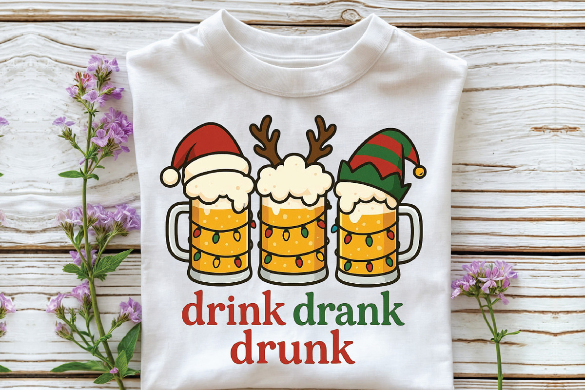 Christmas Beer Mug Sublimation, an Illustration by CraftArtStudio (Photo 2 of 4)