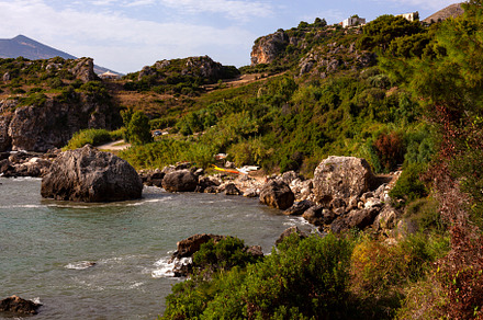 Paradise sea bay with azure water and beach view from coastline trail of Zingar, a Nature Photo by Bepslabor