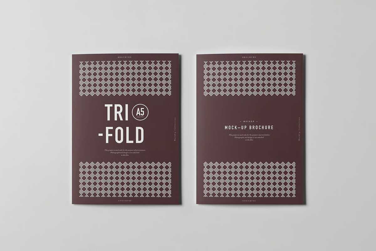 Tri-Fold A5 Brochure Mock-up, an Advertising Mockup by zippypixelstudio (Photo 5 of 9)
