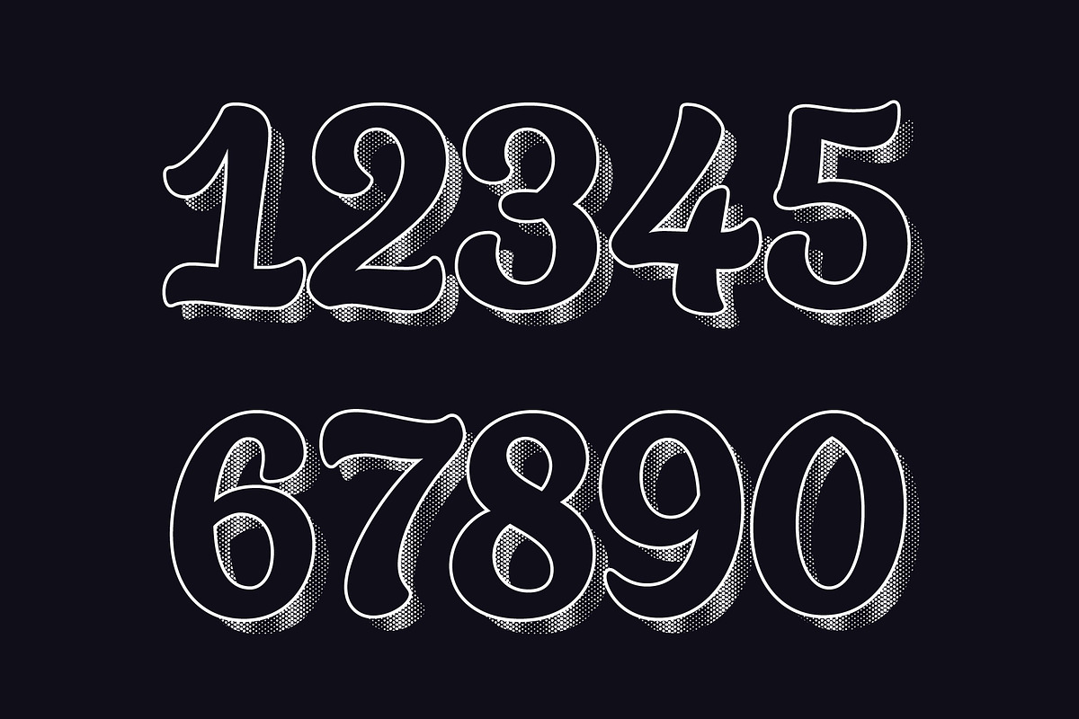 Halftone Retro Script Text Effect preview 2