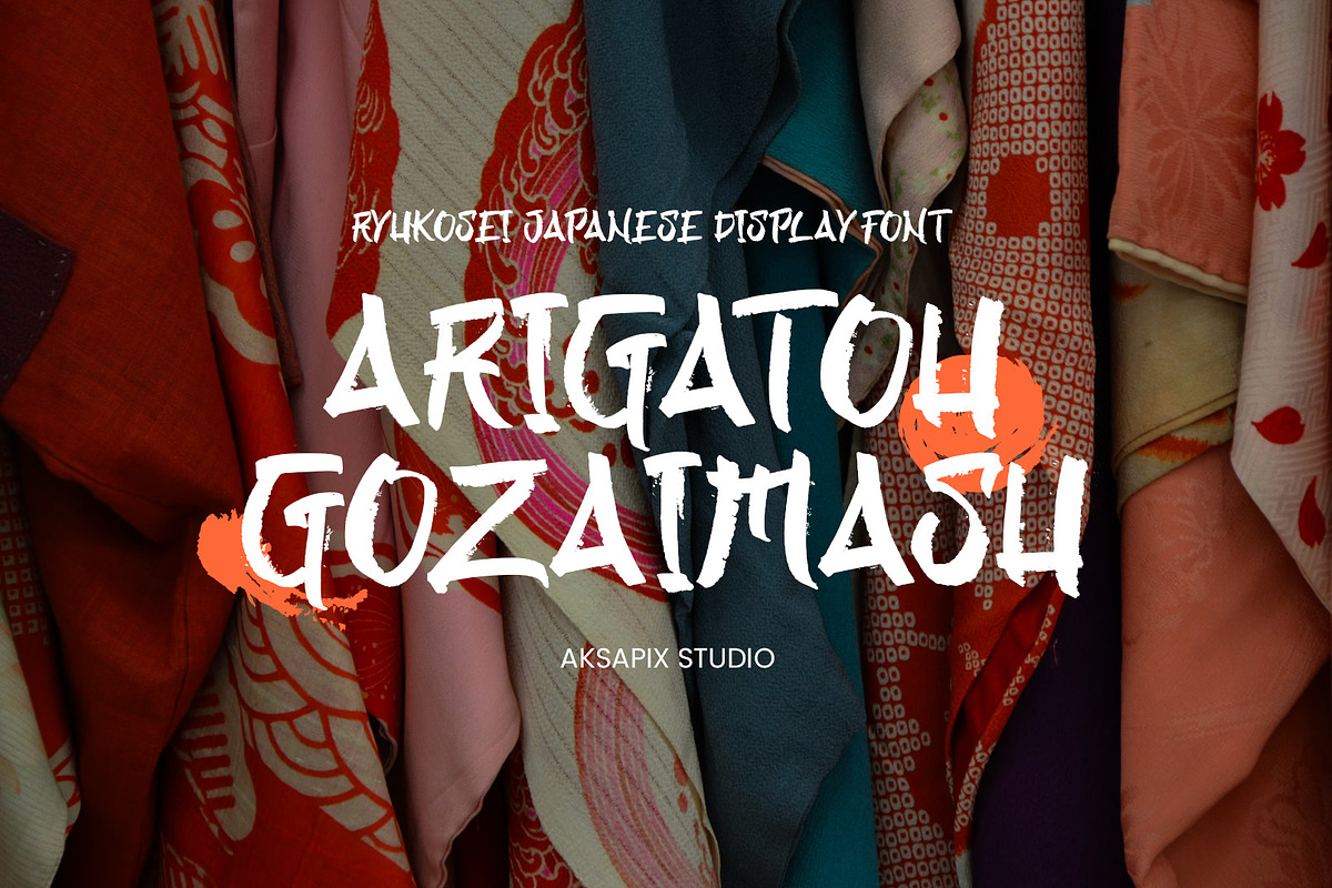 Ryukosei - Japanese Display Font, a Handwritten Font by Aksapix Studio (Photo 10 of 10)