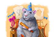 2020 year RAT Horoscope Zodiac Signs, an Animal Illustration by Dneprstock (Thumbnail 1 of 8)