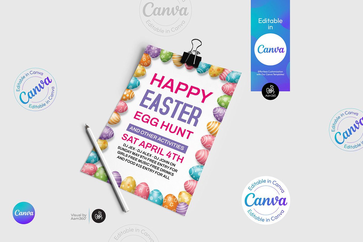 Easter Menu Flyer Template, a Flyer Template by Aam360 (Photo 2 of 3)