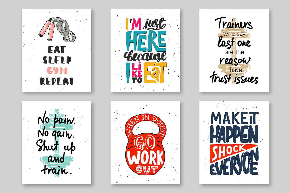 Gym & fitness lettering and posters, a Food Illustration by Akimo Mia (Photo 9 of 11)