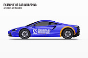 Hybrid Supercar Sport Coupe Set, an Advertising Mockup by Halal Graphic Studio (Thumbnail 7 of 12)