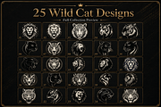 Wild Cat Vector Collection, an Animal Illustration by AvalgaCollectiblesan (Thumbnail 4 of 5)