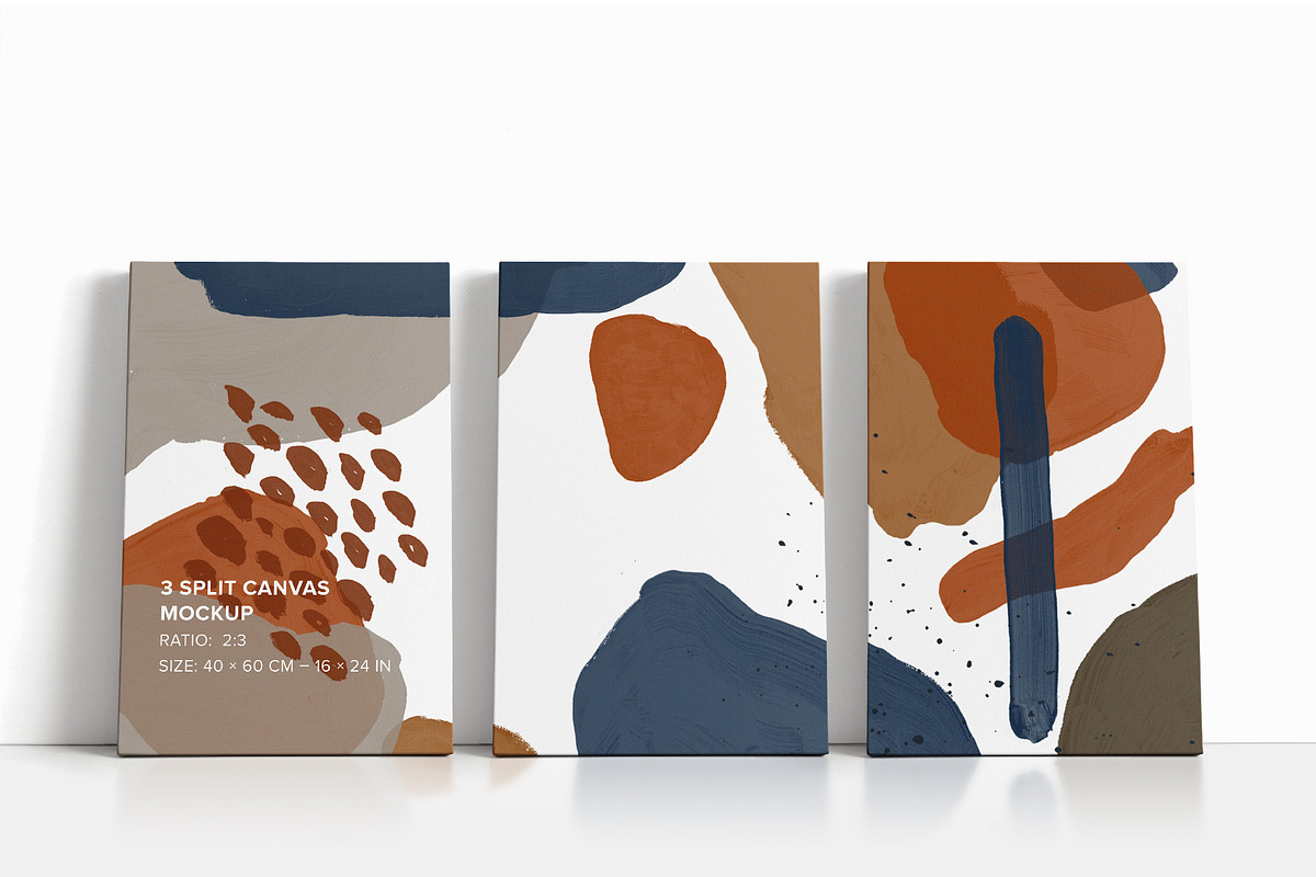 3 Split Canvas Ratio 2x3 Mockup, a Print Template by Mockups by Carlos ...