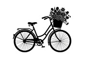 Flower Bicycle Silhouette Bundle, an Illustration by Gaye Art (Thumbnail 17 of 31)