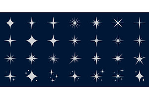 Sparkle Silver Star Silhouette Icon, an Object Illustration by Vector Creator