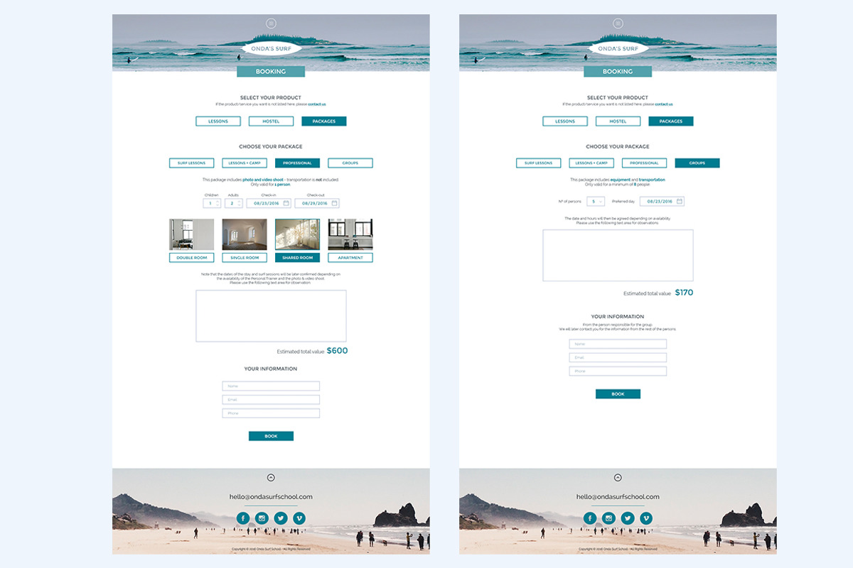 Onda - Surf School PSD Template, a Websites & App Template by Creative Joana (Photo 8 of 10)