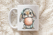 Whimsical Easter Bunny Clipart, an Illustration by OK Design (Thumbnail 4 of 6)