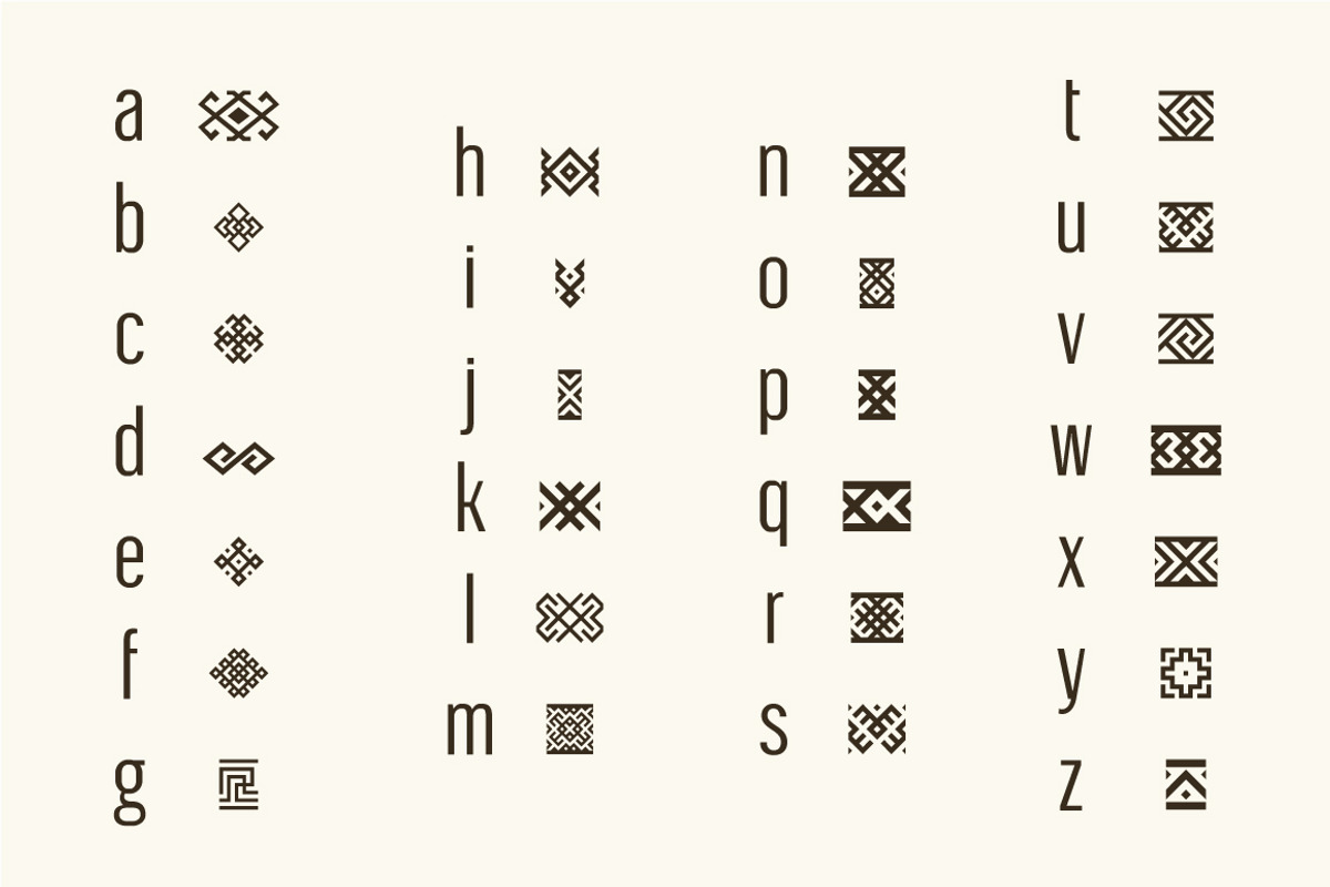 Symbol font Ethnica preview 3