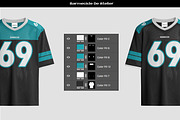 American football jerseys mockup, a Shirt Mockup by Barmecide Mockup Studio (Thumbnail 2 of 3)