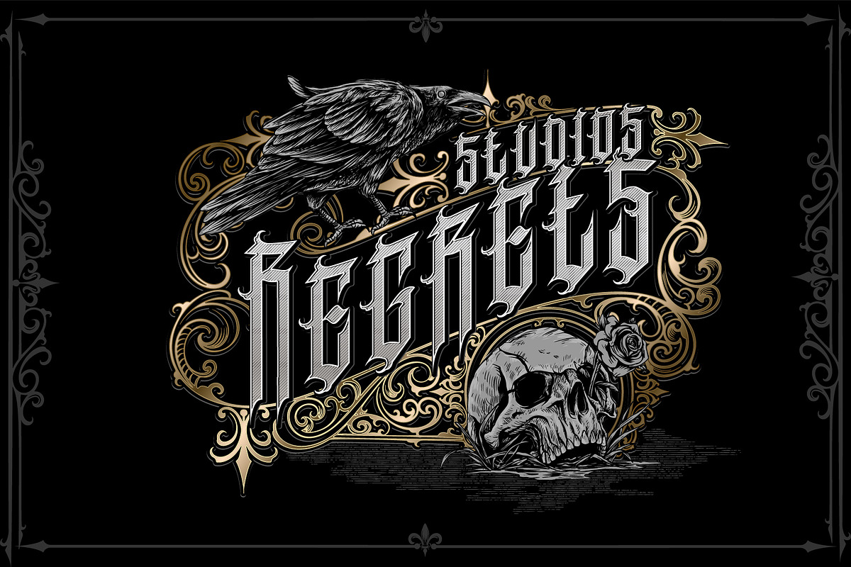 Sauronking + Decorative bonus, a Blackletter Font by dansdesign (Photo 5 of 7)