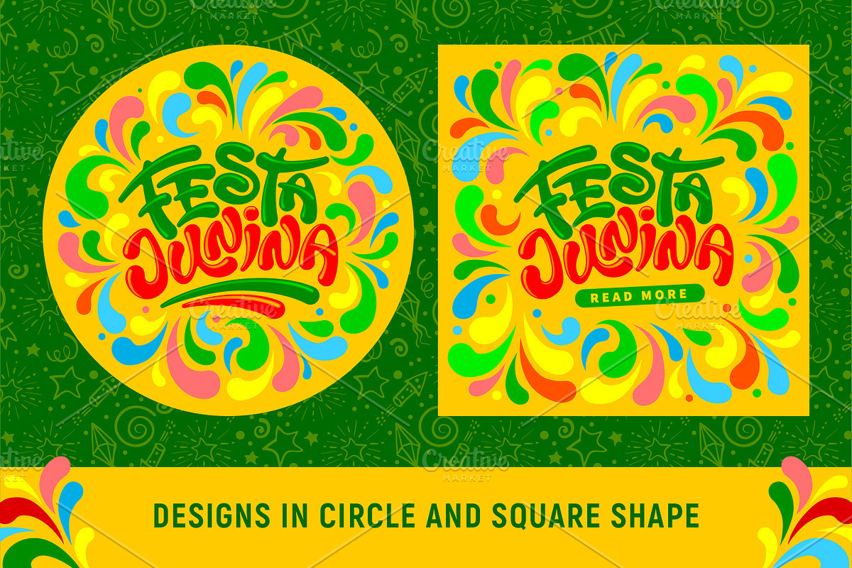 Festa Junina Ornate Designs Set, a Decorative Illustration by Vector beauty (Photo 3 of 4)