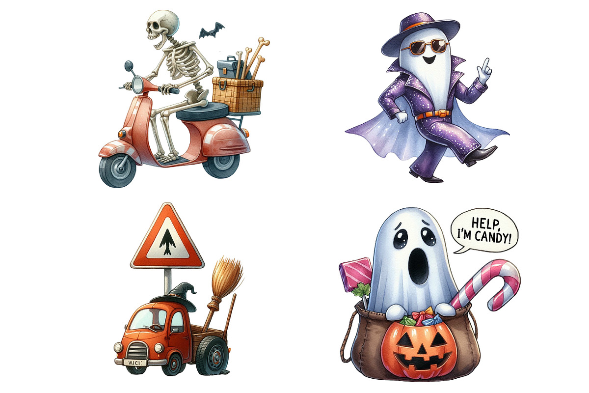 Funny Halloween Clipart, an Illustration by Pixels.Craft (Photo 8 of 9)