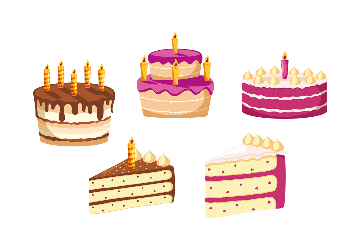Birthday Cakes & Desserts Icon Set preview 3