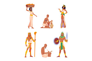 Egypt. Authentic ancient characters, a Person Illustration by Onyx