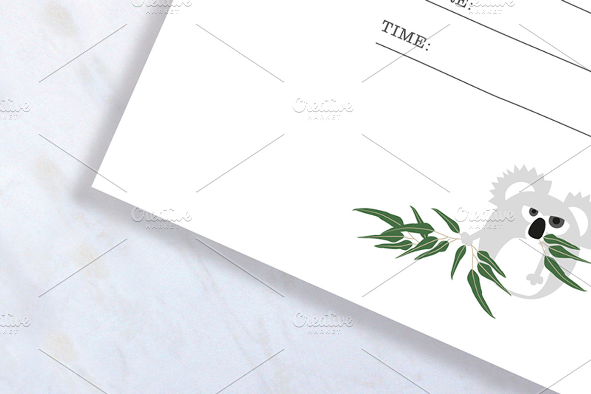 Dinner Invitation with Koala, an Invitation Template by stockhype (Photo 2 of 2)
