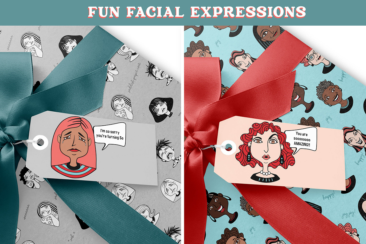 Fun Facial Expressions Vectors PNG, an Illustration by SLS Lines (Photo 5 of 9)