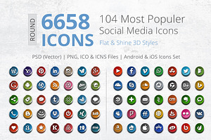 3D Social Media Pack [Round]