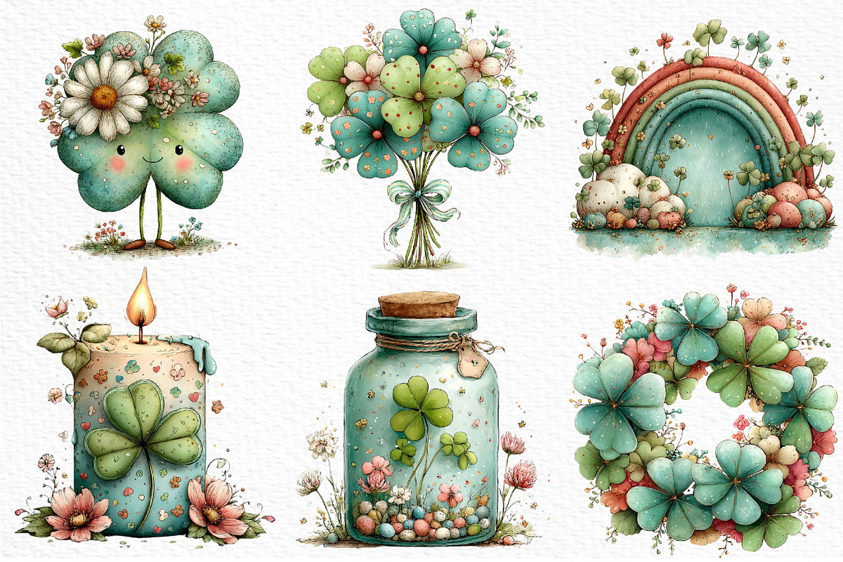 Whimsical St Patrick's Day Clipart, an Illustration by Craft Nest (Photo 6 of 11)