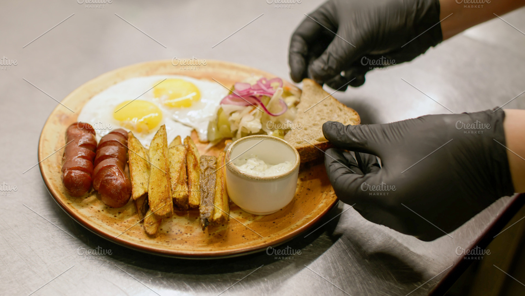 Preparing food restaurant culinary chef hot dish, a Food & Drink Photo by Photo Drive Studio