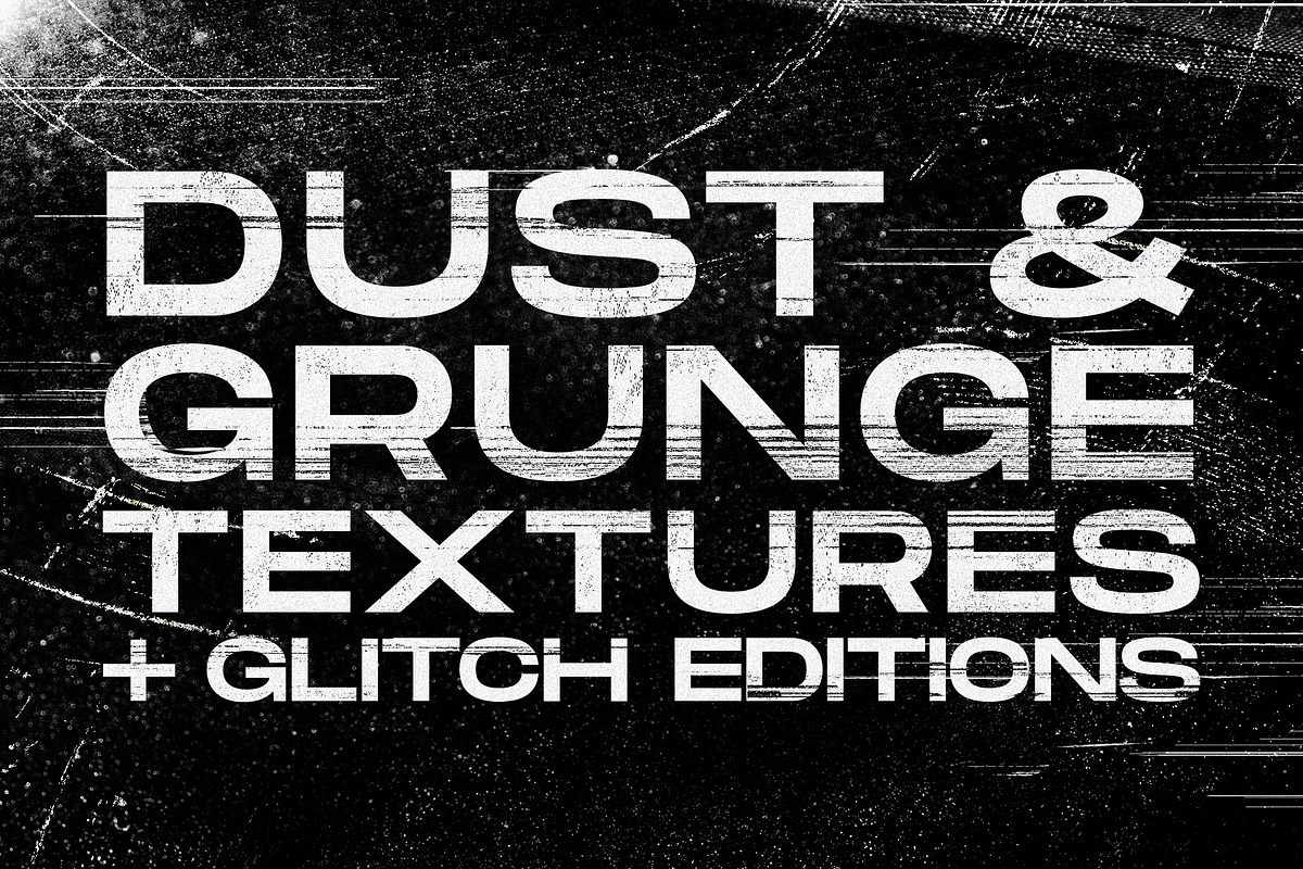Dust & Grunge + Glitch textures, a Texture Graphic by Visual Fear (Photo 1 of 12)