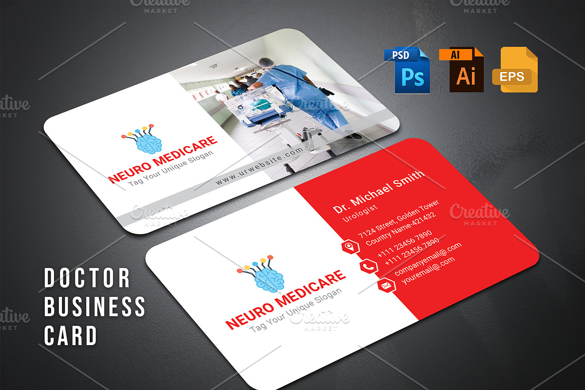 Doctor Business Card, a Business Card Template by graphicsunday (Photo 1 of 4)