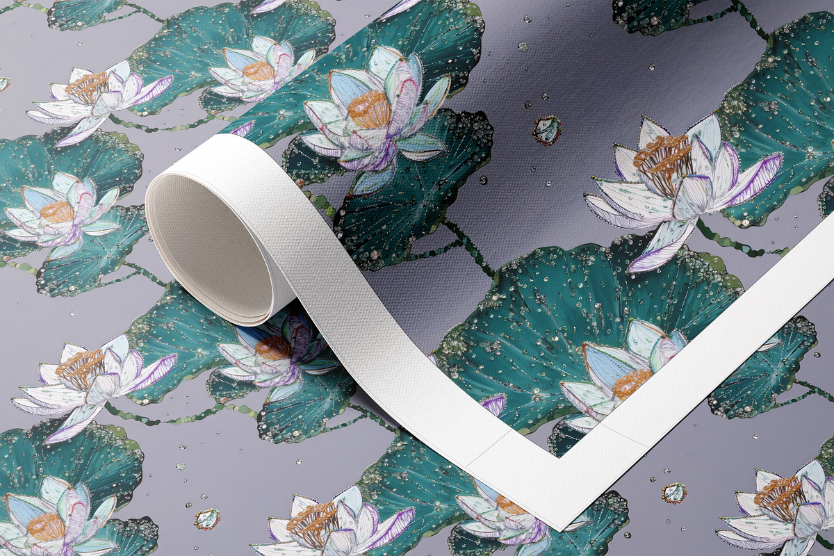 Sparkling Floral Patterns, a Pattern Graphic by Ninterints (Photo 9 of 17)