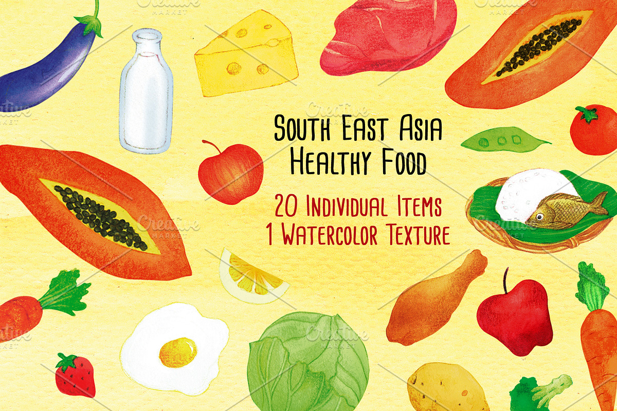 South East Asia Healthy Food, a Food Illustration by Graphic Cook (Photo 1 of 3)