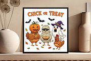 Chick or Treat Png,Halloween Chicken, an Illustration by DreamCafeArt (Thumbnail 4 of 7)