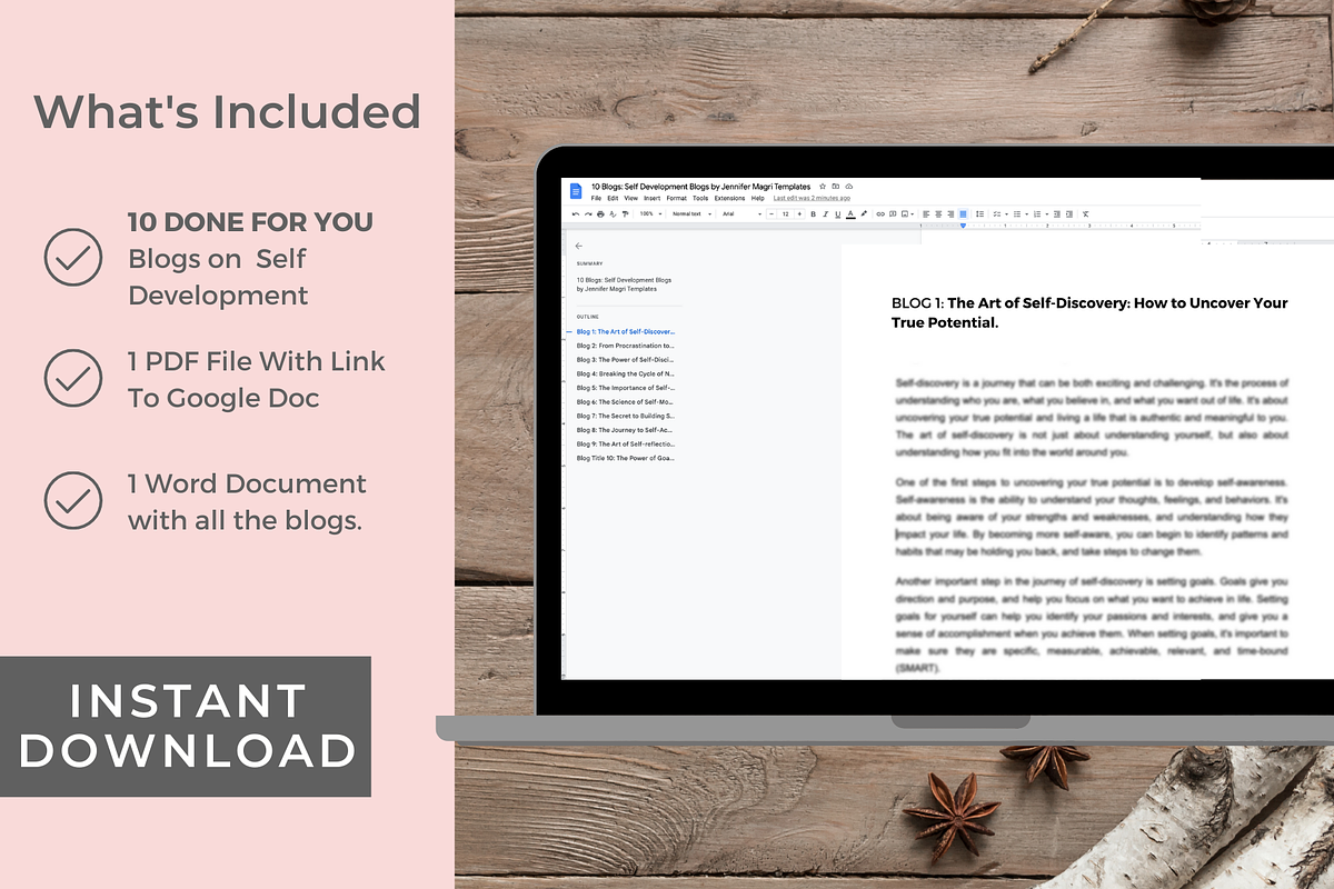 DFY SELF DEVELOPMENT BLOG POSTS, a Templates & Theme by Jennifer Magri Templates (Photo 3 of 8)
