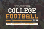 College Football Font, a Font by GlitzyGrapix (Thumbnail 1 of 15)