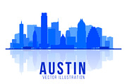 Austin Texas skyline illustration, an Illustration by Sky and glass (Thumbnail 5 of 6)