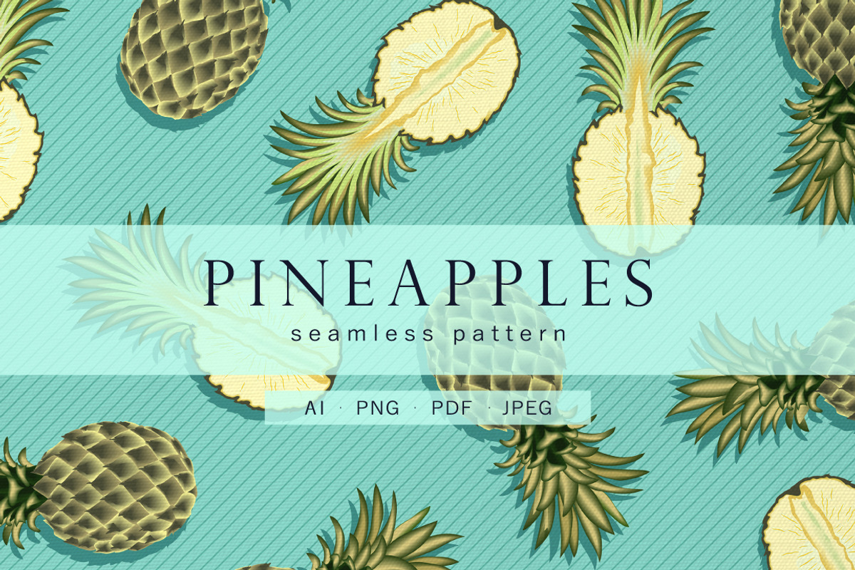 Pineapples - pattern, a Pattern Graphic by Yummy (Photo 1 of 7)