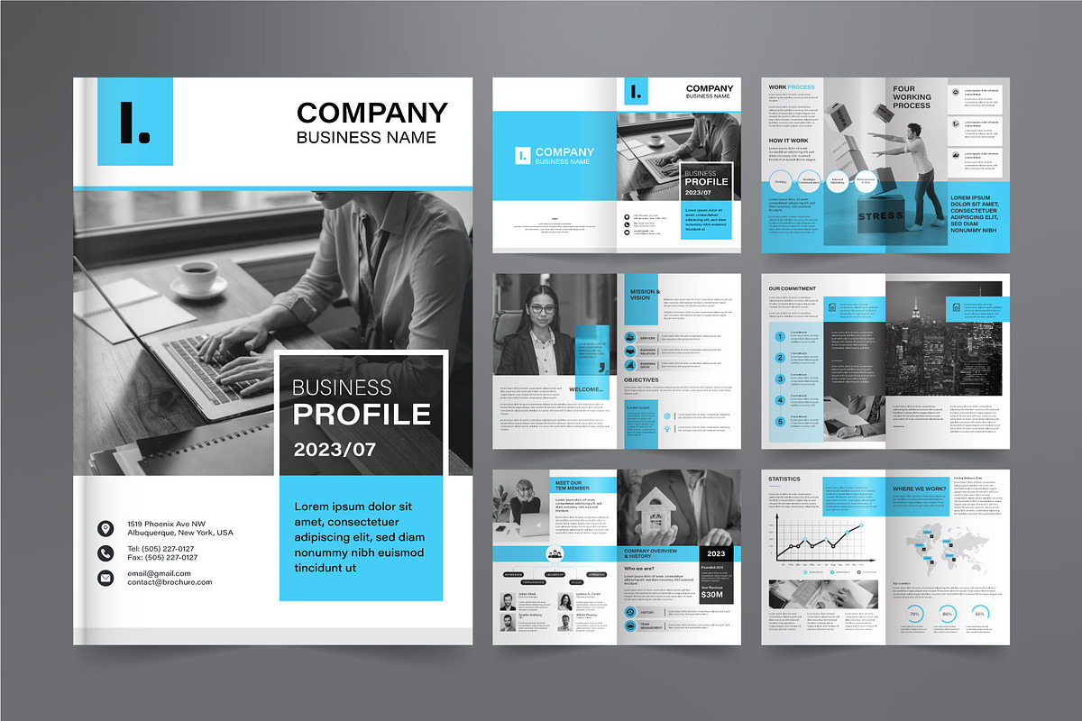 Company Profile Brochure Template, a Brochure Template by picxola (Photo 1 of 2)