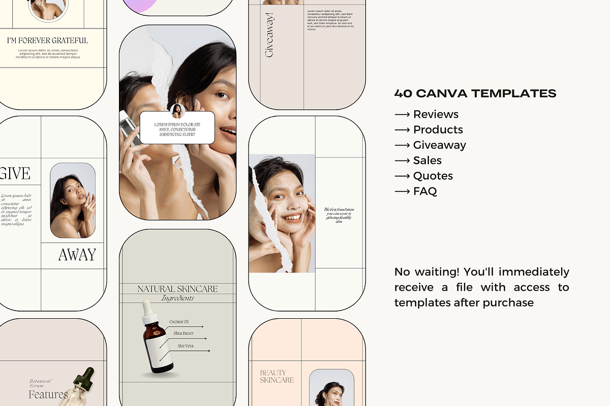 Skincare Instagram Story Templates, a Social Media Template by marmaries (Photo 2 of 5)