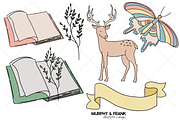 Cute Pastel Spring Doodle Clipart, an Object Graphic by Murphy & Frank (Thumbnail 2 of 8)