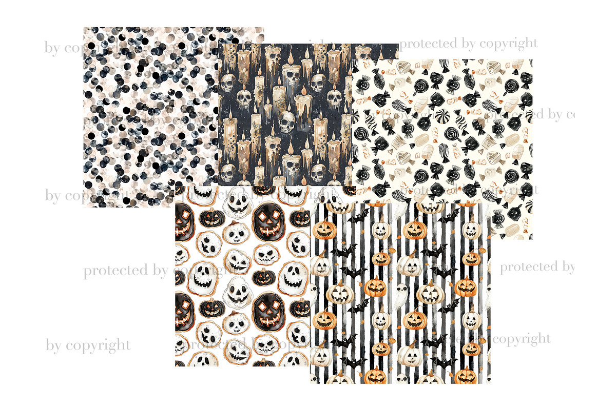 Spooky Season Pattern | Halloween, a Pattern Graphic by GlamArtZhanna (Photo 3 of 4)