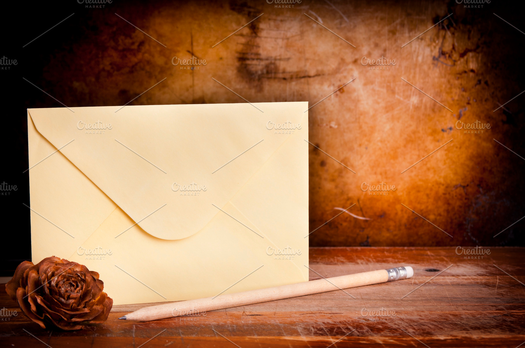 Vintage Envelope Background, an Abstract Photo by THP Creative