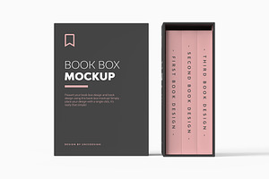 Book Box Mockup, a Packaging Mockup by UnicDesign