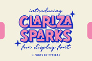 Clariza Sparks//Fun Display Font Duo, a Sans Serif Font by Typebae (Thumbnail 1 of 10)