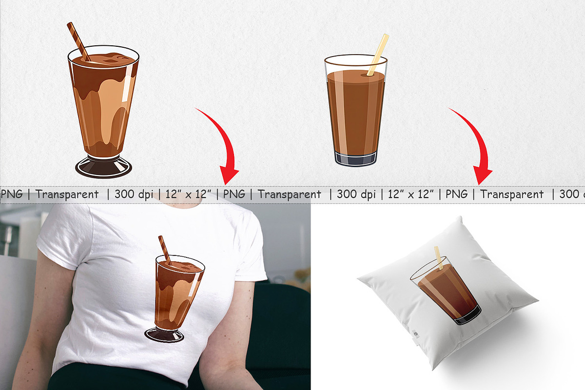 Chocolate Milk Glass Clipart, a Graphic by Artnoy (Photo 3 of 5)